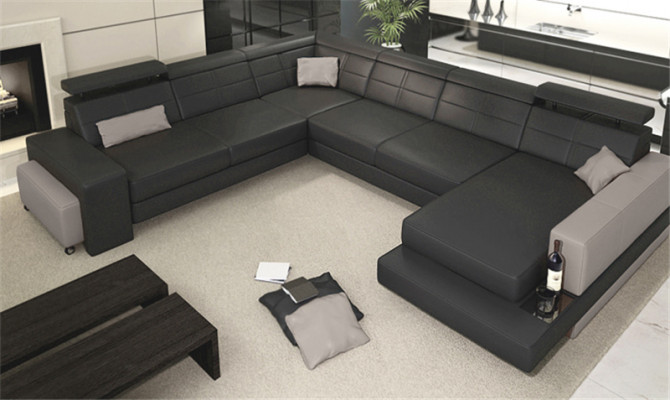 Design Couch Luxus Couchen Leder Sofa Sitz Eck Garnitur Polster Ecke Couch Weiss