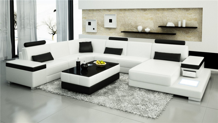 Designer Sofa Couch Ecksofa Luxus Polster Garnitur Wohnlandschaft U-Form Neu