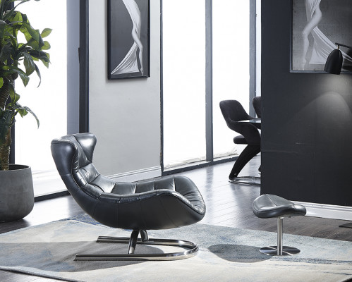 Sessel Design Couch Sofa Sitzer Leder Lounge Club Polster Luxus Ohren Sitz Relax