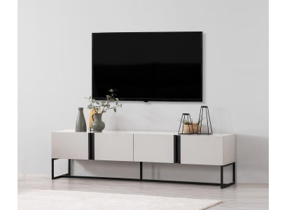 Sideboard TV Ständer Schrank RTV Lowboard Wohnzimmer Weiß Holz Modern