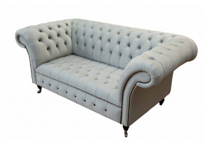 Chesterfield Sofa 2 Sitzer Sofa Polster Sofas Design Luxus Sofas Grau