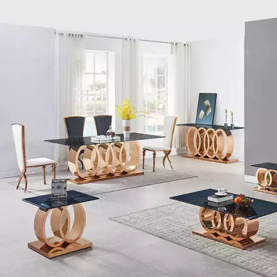 Designer Esszimmertisch Esstische Esszimmer Möbel Edelstahl Tisch Tische