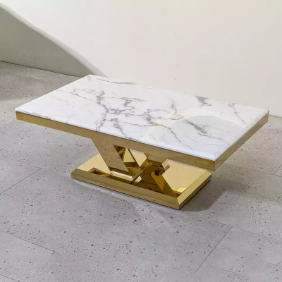 Couchtisch Design Tisch Wohnzimmer Luxus Couchtische Möbel 130x70 Metall