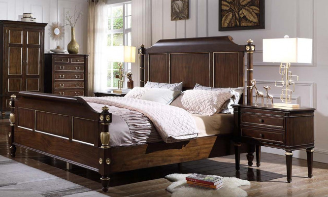 Bett 2x Nachttisch Kommode Komplett Schlafzimmer Möbel Set  4tlg Neu