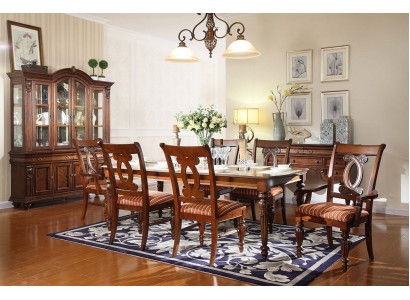 Set Esszimmertisch Esstisch 4x Stuehle 2x Stuhle VitrineEssgruppe 8tlg