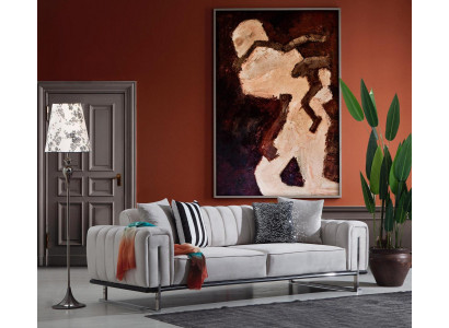 Wohnzimmer Grau Sofa Couch Dreisitzer Modern Polstersofas Neu Sitz Möbel