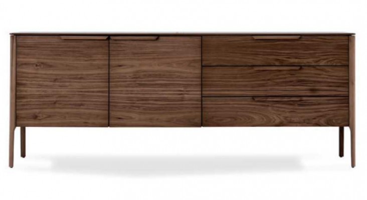 Esszimmer Set Essgruppe Braun Esstisch 4x Stühle mit Sideboard Tisch