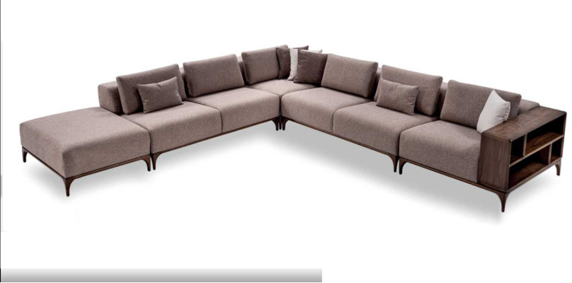 Luxus 2tlg Wohnzimmer Set Ecksofa L-form mit Couchtisch Modernes Design