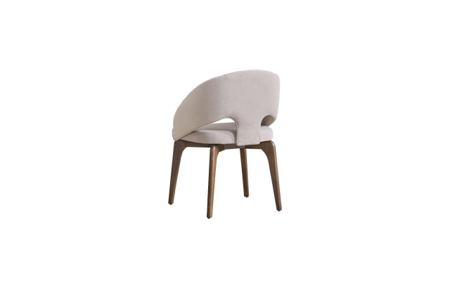 Weißer Esszimmerstuhl Stilvoller Einsitzer Polsterstühle Moderne Holzfüße