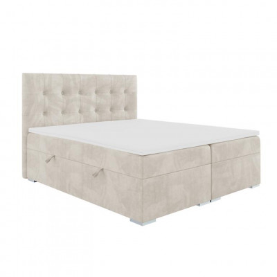 Bett Luxus Schlafzimmer Doppelbett Textil Polster Design Möbel Boxspringbett