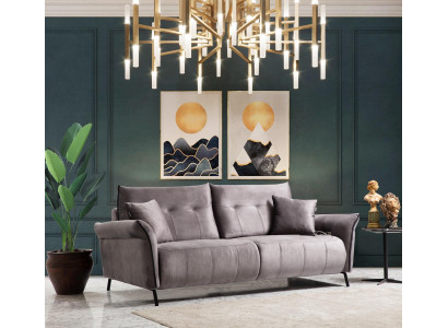 Sofa Couch Wohnzimmer Dreisitzer Polstersofa Luxus Design Möbel Modern Textil