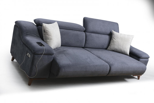 Wohnzimmer Komplett 2 tlg Dreisitzer Sofa Modern Sessel Textil Neu Möbel Couch
