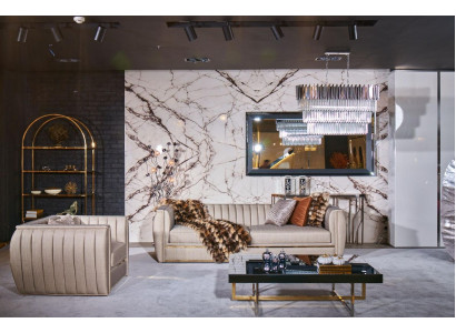 Design Sofagarnitur 3+1 Couchtisch Couch Polster Farbe beige Sofa neu