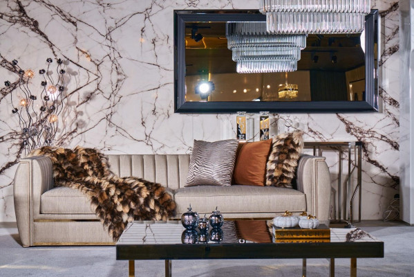 Design Sofagarnitur 3+1 Couchtisch Couch Polster Farbe beige Sofa neu