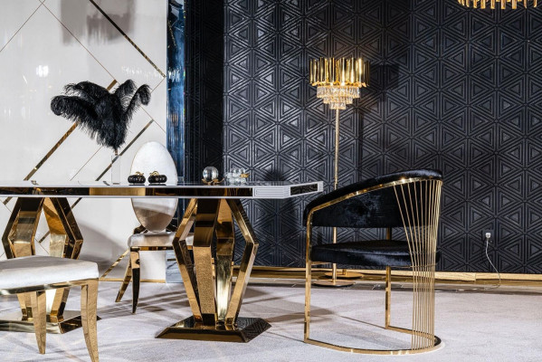 Esszimmer Set Tisch 4xStühle Anrichte Spiegel 7tlg Esstisch Garnitur Tisch