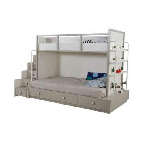 Etagenbett Hochbett Spielbett Kinderbett mit Schubladen Modern Holz Massiv