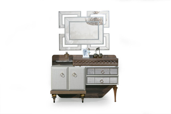 Möbel Schlafzimmer Design Schminktisch Spiegel Holz Sideboard Konsole