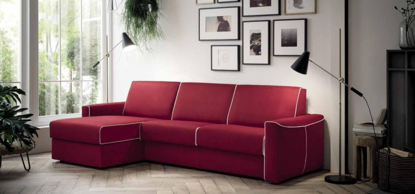 Ecksofa Modern Design Sofa Focus Stoff L-Form Couch Wohnlandschaft Italien Möbel
