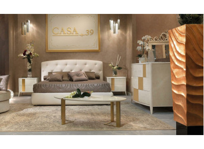 Talienische Stil Möbel 4tlg. Set Bett + 2x Nachttisch + Kommode Schlafzimmer