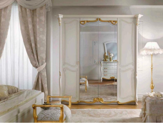 Kleider Schrank Kleiderschränke Design Spiegel Möbel Wohnen Möbel Holz Neu