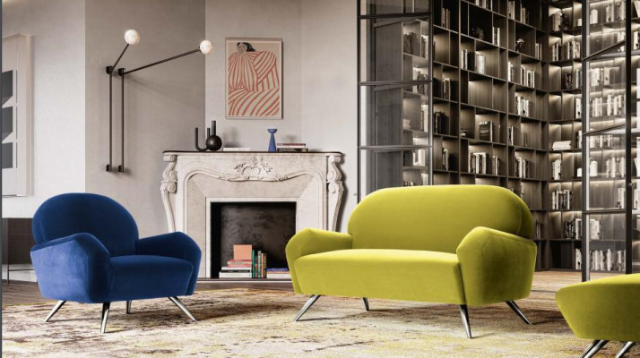 Sofa Couch Polster Stuhl Modern Zeitgenössisch Polster Sessel Italien 1Sitzer