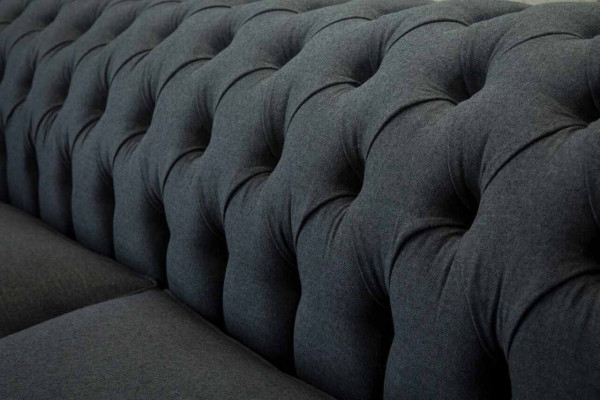 Design Sofa 4 Sitzer Couch Textil Polster Klassische Sofas Chesterfield
