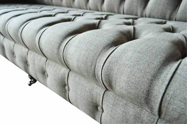Grau Viersitzer Sofa Stoff Wohnzimmer Design Couchen Polster Sofas Neu