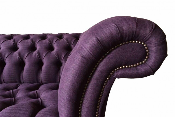 Chesterfield 3 Sitzer Sofa Stoffsofa Couch Polster Sitz 3er Sofas Neu