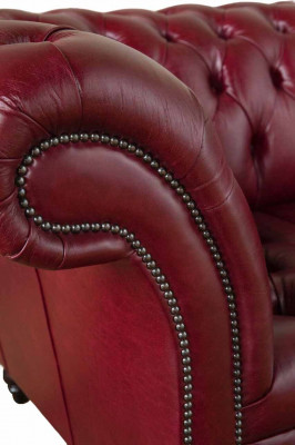 Chesterfield 3 Sitzer Leder Couch Polster Luxus Braun Sofa Möbel 230cm