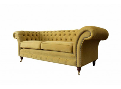 Chesterfield Sofa 3 Sitz Design Couch Dreisitzer Luxus Möbel Stil Textil