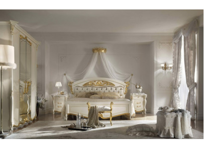 Italienische Schlafzimmer Möbel Luxus Designer Bett Doppel Betten Gold
