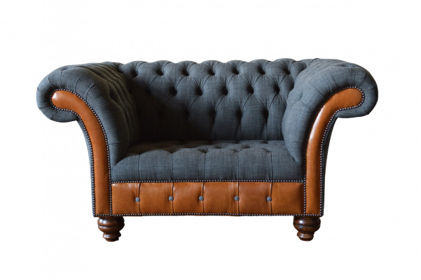 Sessel 1 Sitzer Sofa Polster Design Luxus Stoffsofas Chesterfield Textil