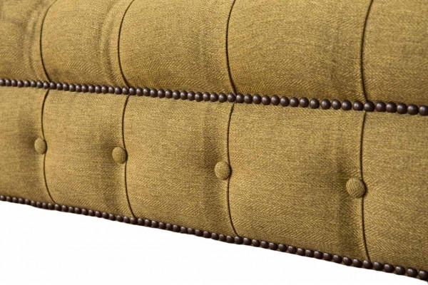 Chesterfield Sessel Design Polster Sofa Couch Braun Textil Möbel Neu