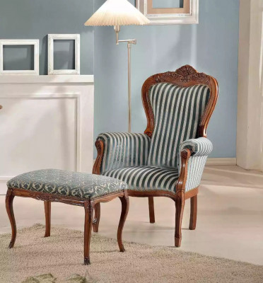 Klassischer Sessel Wohnzimmer Einsitzer Designer Polster Sitz Stoffmöbel