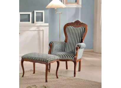 Klassischer Sessel Wohnzimmer Einsitzer Designer Polster Sitz Stoffmöbel