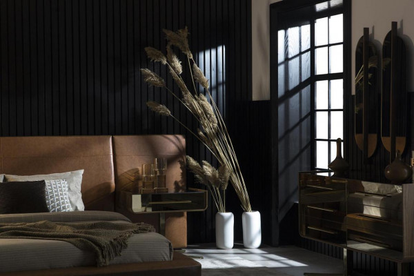 Luxus Nachttisch Glas Gold Schlafzimmer Nachttische Loft Moderner Metall