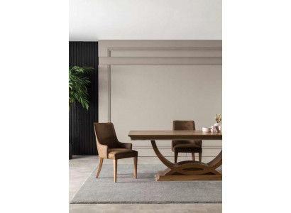 Luxus Lehnstuhl Polster Stühle Loft Designer Möbel Braun Küchen Lederstuhl