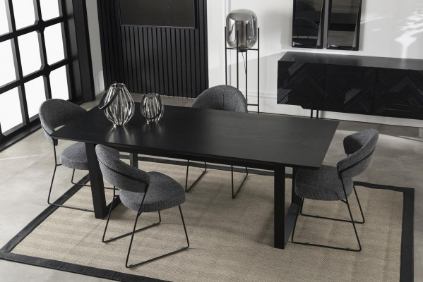 Luxus Polster Lehnstuhl Stühle Loft Designer Grau Küchen Lederstuhl Möbel