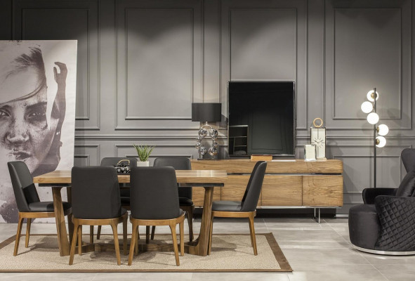Luxus Lehnstuhl Lederstuhl Polster Stühle Loft Designer Möbel Schwarz Küchen