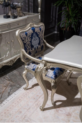 Luxus Esszimmer Set Tisch + 6x Lehnstühle Stuhl Essgruppe Essgarnitur 7tlg