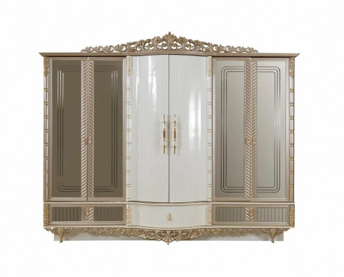 Schlafzimmer Set Bett 2x Nachttische Kleiderschrank Luxus neu 4tlg