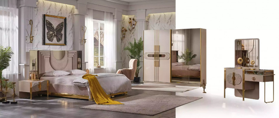 Luxus Kleiderschrank Universal Kleiderschrank Beige Schrank 250cm Schränke