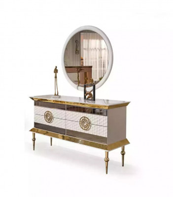 Moderner Schminktisch Holz Kommode Schlafzimmer Möbel Weiße Konsole