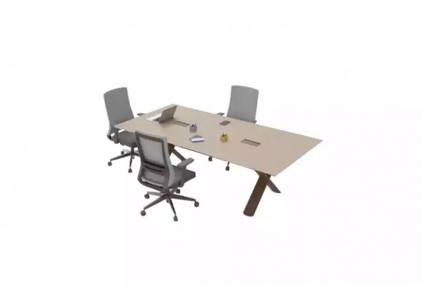 Großer Arbeitstisch Büromöbel Konferenztische Einrichtung Holzmöbel Modern