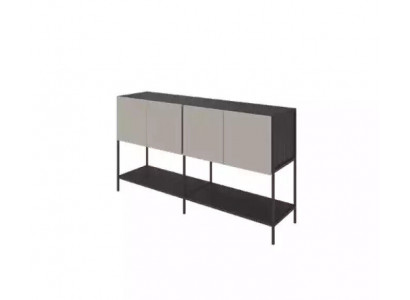 Büro Bücherregal Holz Arbeitszimmer Regal Möbel Grau Holz Metall