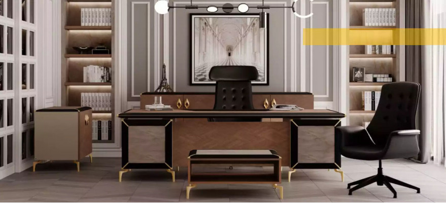 Beige Luxus Kommode Sideboard Büromöbel Schrank Designer Möbel Neu