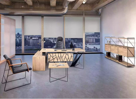 Designer Metall Couchtisch Holzmöbel Arbeitszimmer Einrichtung Büromöbel