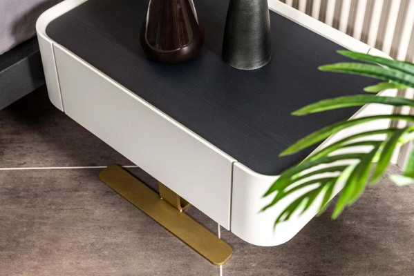 Gruppe Nachttische Nachtschranke Nachtkommoden Weiß Schlafzimmer 2tlg