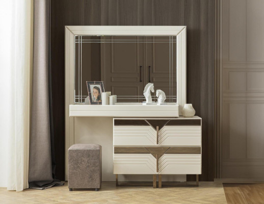 Schminktisch Frisiertisch Konsolentisch Holz Schlafzimmer Kommode Weiß