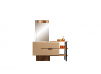 Schminktisch Frisiertisch Konsolentisch Holz Schlafzimmer Beige Modern